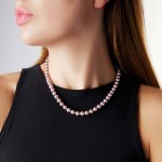 Yoko London - Classic Pink Freshwater Pearl Necklace In White Gold